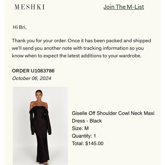 Meshki Black Long Sleeve Dress - Picture 9 of 9